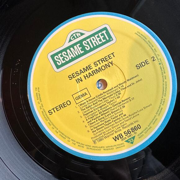 Vintage 1980 CTW Sesame Street In Harmony Vinyl Record - Picture 6 of 14